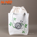 Printed Canvas Knitting Yarn Ball Storage Project Bag